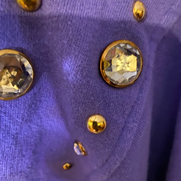 Vintage, Gepetto, purple, embellished, button-down, cardigan jacket.. - Picture 4 of 8